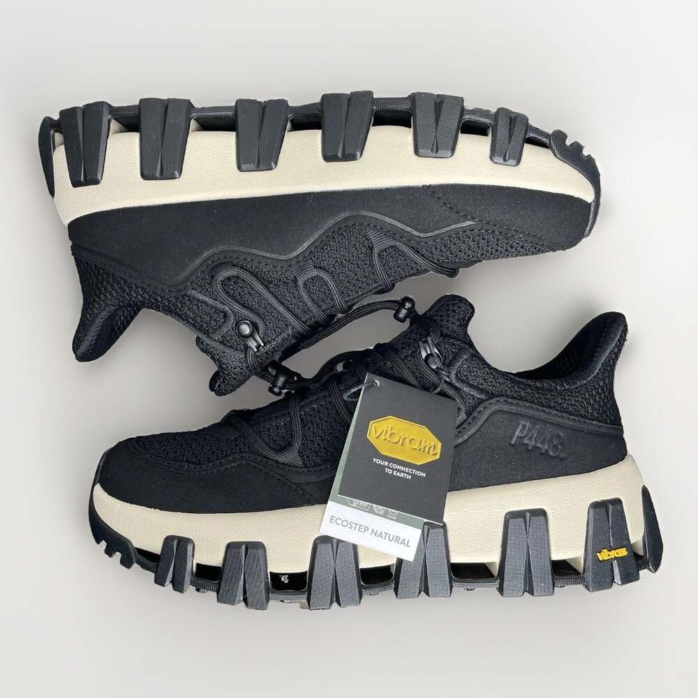 New P448 x Vibram Monalea Black Off-White Sneaker Hiker 40EU 7.5M 9W Chunky Sole